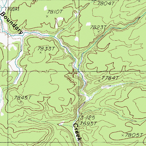 Topographic Map of Cascade Creek, ID