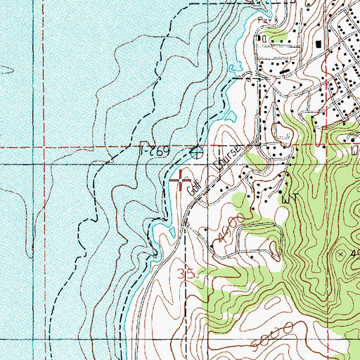 Topographic Map of Cascade Park, ID
