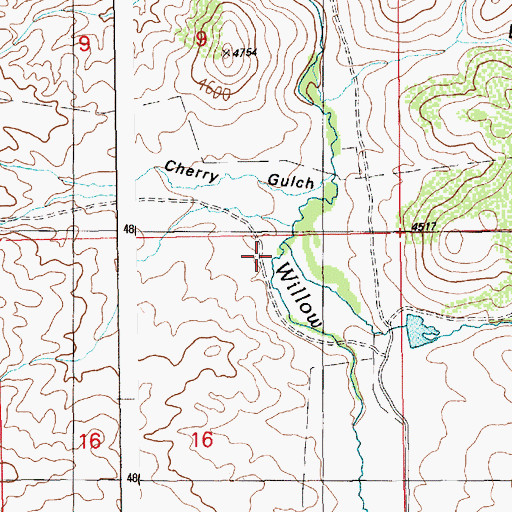 Topographic Map of Case Creek, ID