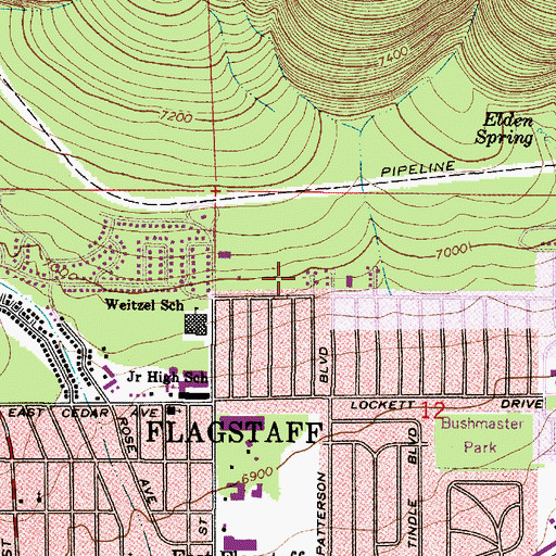 Topographic Map of Linda Vista Park, AZ