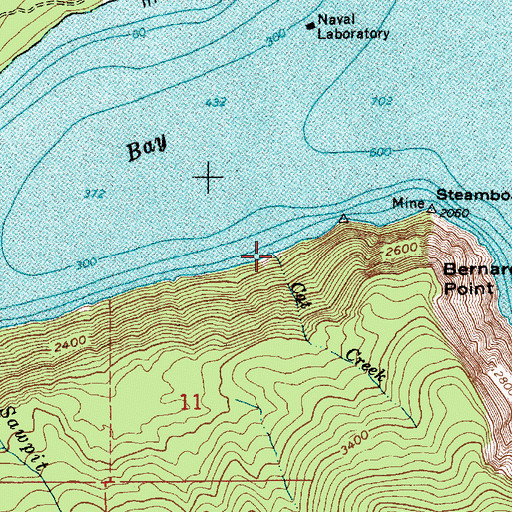 Topographic Map of Cat Creek, ID