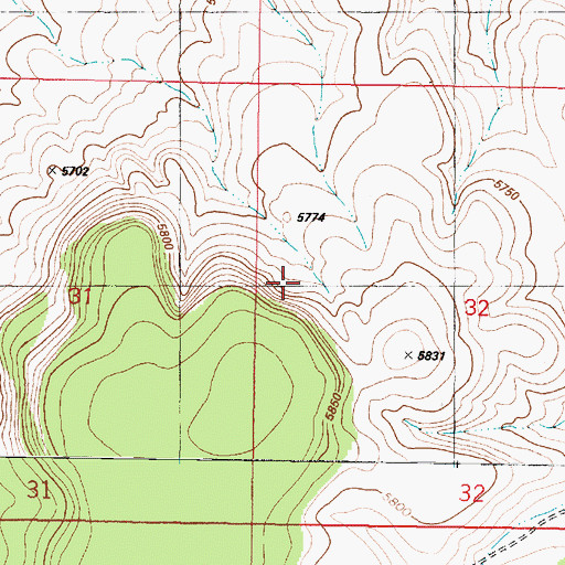 Topographic Map of Little Freeman Tank, AZ