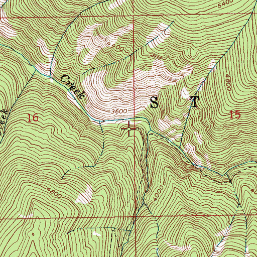 Topographic Map of Cataract Creek, ID