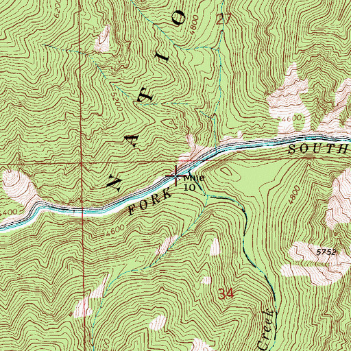 Topographic Map of Caton Creek, ID