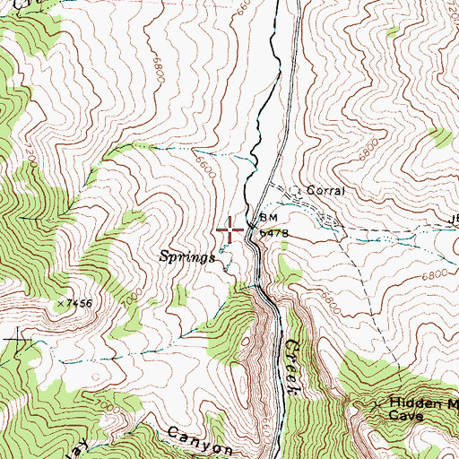 Topographic Map of Cave Gulch, ID