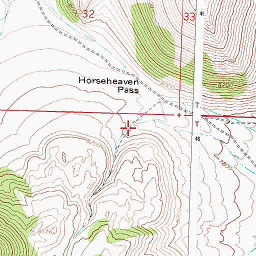 Topographic Map of Cayuse Canyon, ID