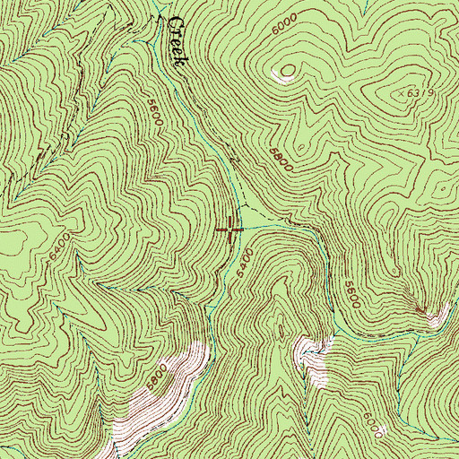Topographic Map of Cayuse Creek, ID