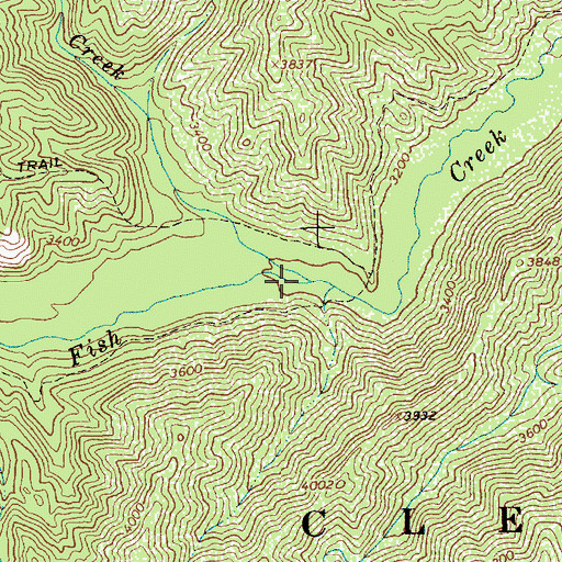 Topographic Map of Ceanothus Creek, ID