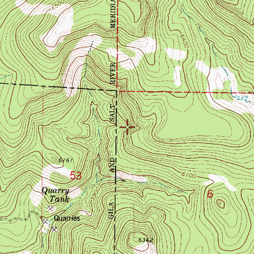 Topographic Map of Log Tank, AZ