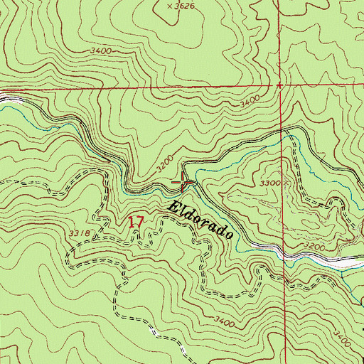 Topographic Map of Cedar Creek, ID
