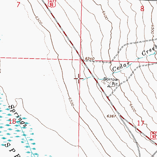 Topographic Map of Cedar Creek, ID