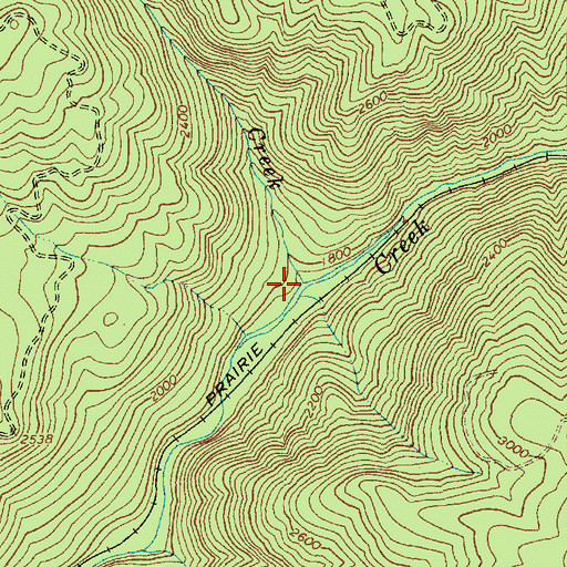 Topographic Map of Cedar Creek, ID