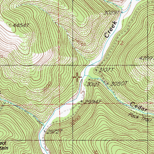 Topographic Map of Cedar Creek, ID