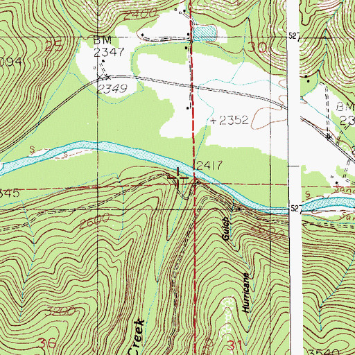 Topographic Map of Cedar Creek, ID