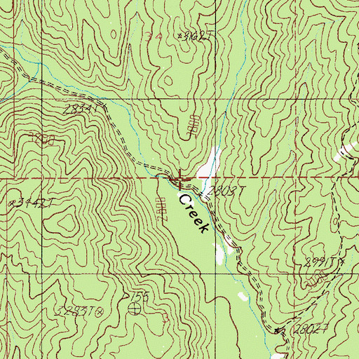 Topographic Map of Cedar Grove Camp, ID