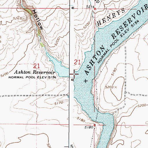 Topographic Map of Cedar Hollow, ID