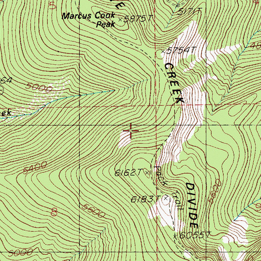 Topographic Map of Cedar Mountain, ID