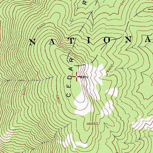 Topographic Map of Cedar Ridge, ID