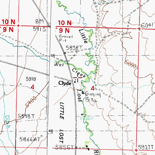 Topographic Map of Cedar Run Creek, ID