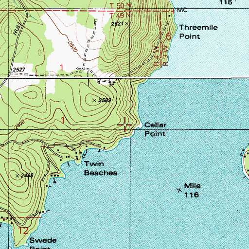 Topographic Map of Cellar Point, ID