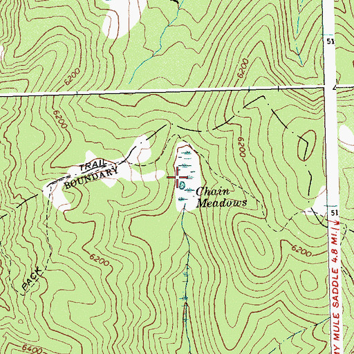 Topographic Map of Chain Meadows, ID