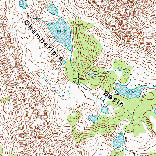 Topographic Map of Chamberlain Basin, ID