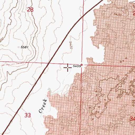 Topographic Map of Champagne Creek, ID