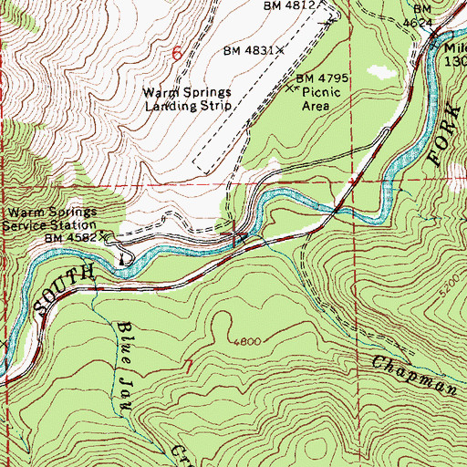 Topographic Map of Chapman Creek, ID