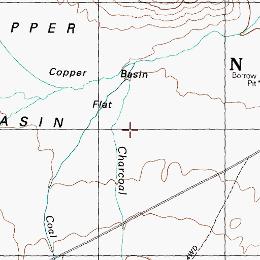Topographic Map of Charcoal Creek, ID