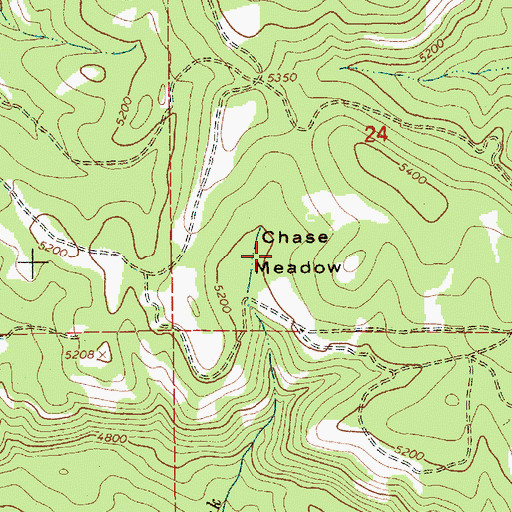 Topographic Map of Chase Meadow, ID