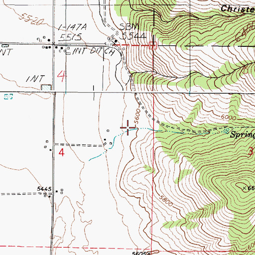 Topographic Map of Cheatbeck Canyon, ID