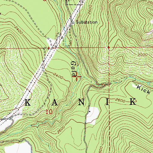 Topographic Map of Cheer Creek, ID