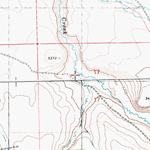 Topographic Map of Cherry Creek, ID