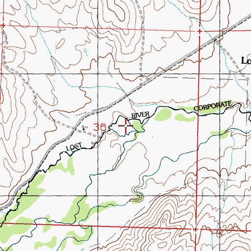 Topographic Map of Cherry Creek, ID