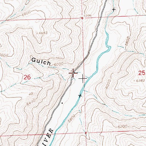 Topographic Map of Cherry Gulch, ID