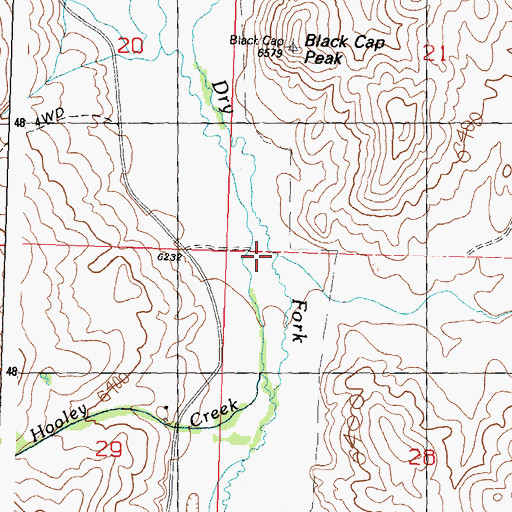 Topographic Map of Chicken Canyon, ID