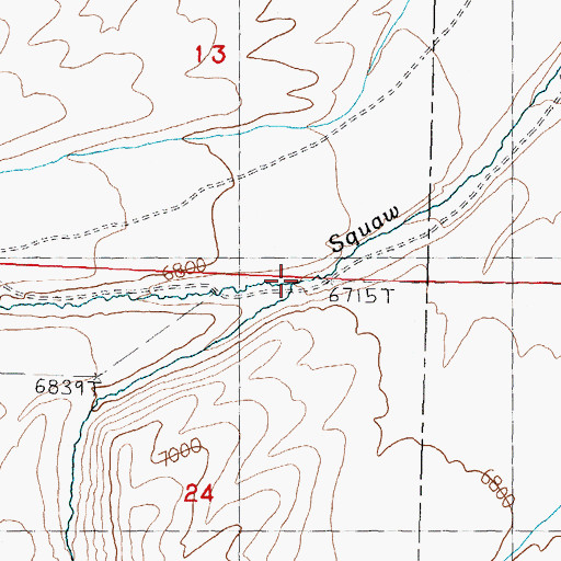 Topographic Map of Chicken Creek, ID