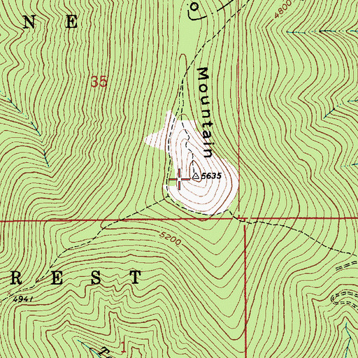 Topographic Map of Chilco Mountain, ID
