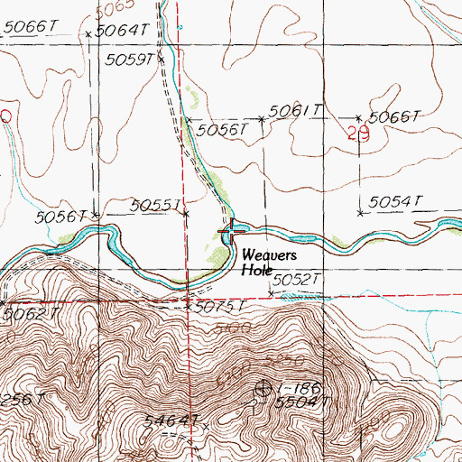 Topographic Map of Chimney Creek, ID