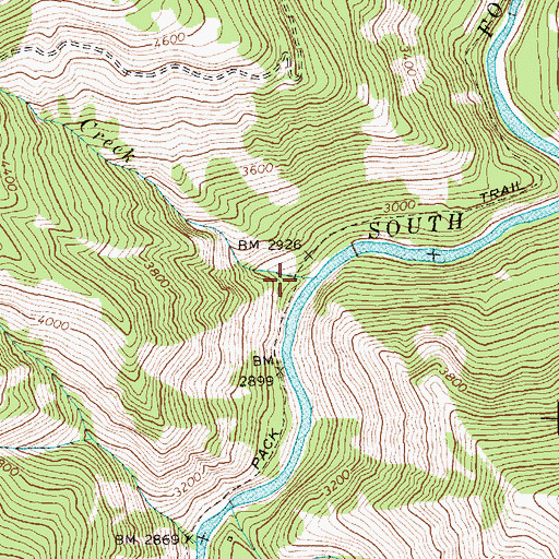 Topographic Map of China Creek, ID