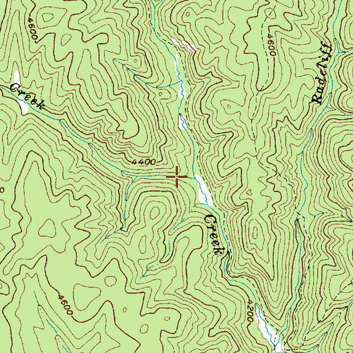 Topographic Map of China Creek, ID