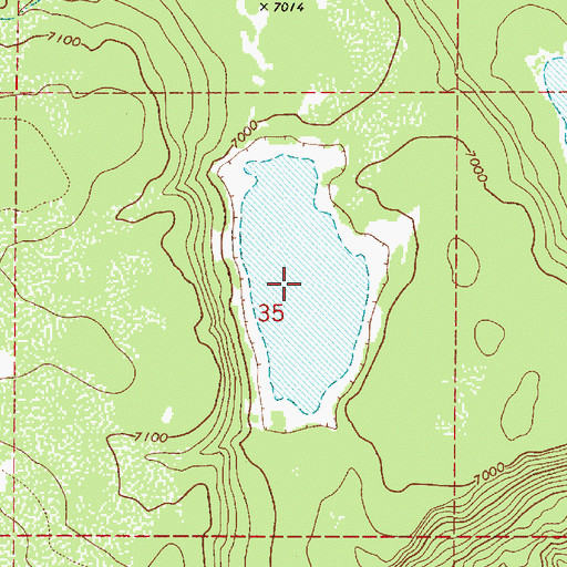 Topographic Map of McDermit Lake, AZ