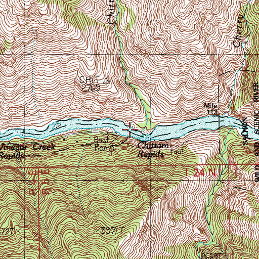 Topographic Map of Chittam Creek, ID