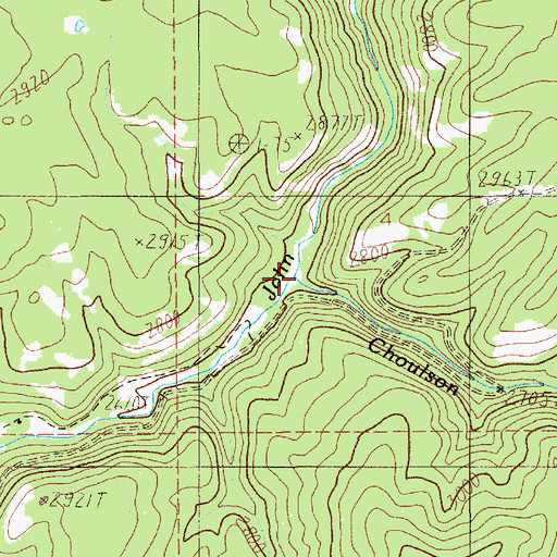Topographic Map of Choulson Creek, ID