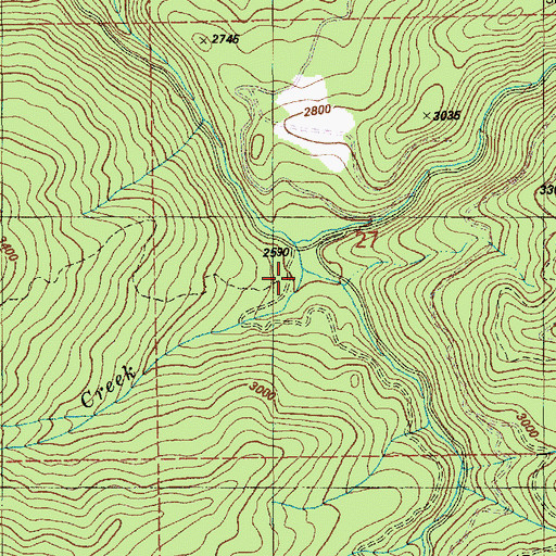 Topographic Map of Christmas Creek, ID