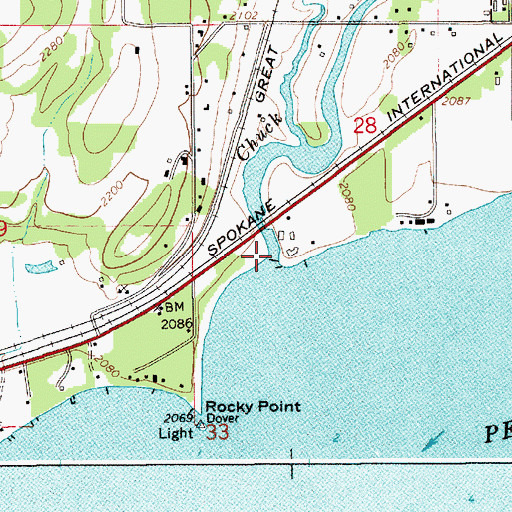 Topographic Map of Chuck Slough, ID