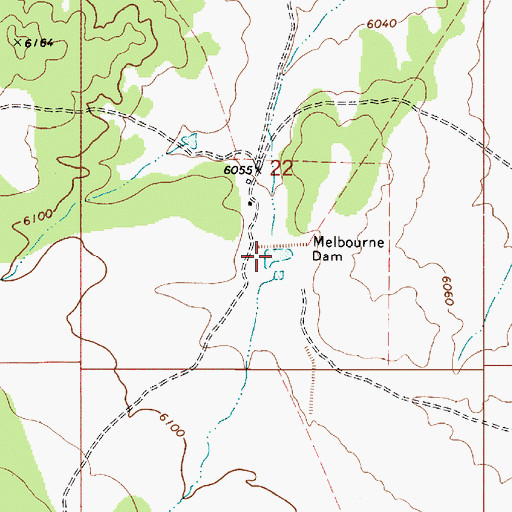 Topographic Map of Melburn Tank, AZ