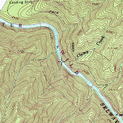 Topographic Map of Clamp Creek, ID