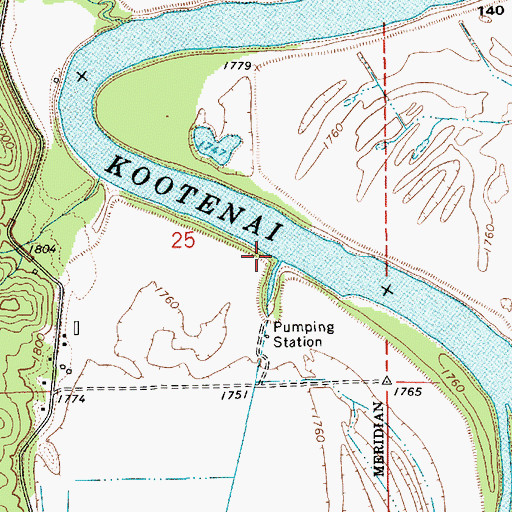 Topographic Map of Clark Creek, ID