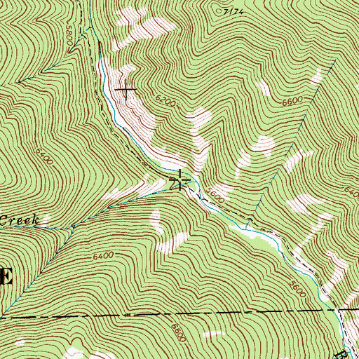 Topographic Map of Clark Creek, ID